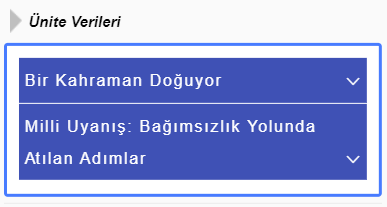 Ünite Verileri